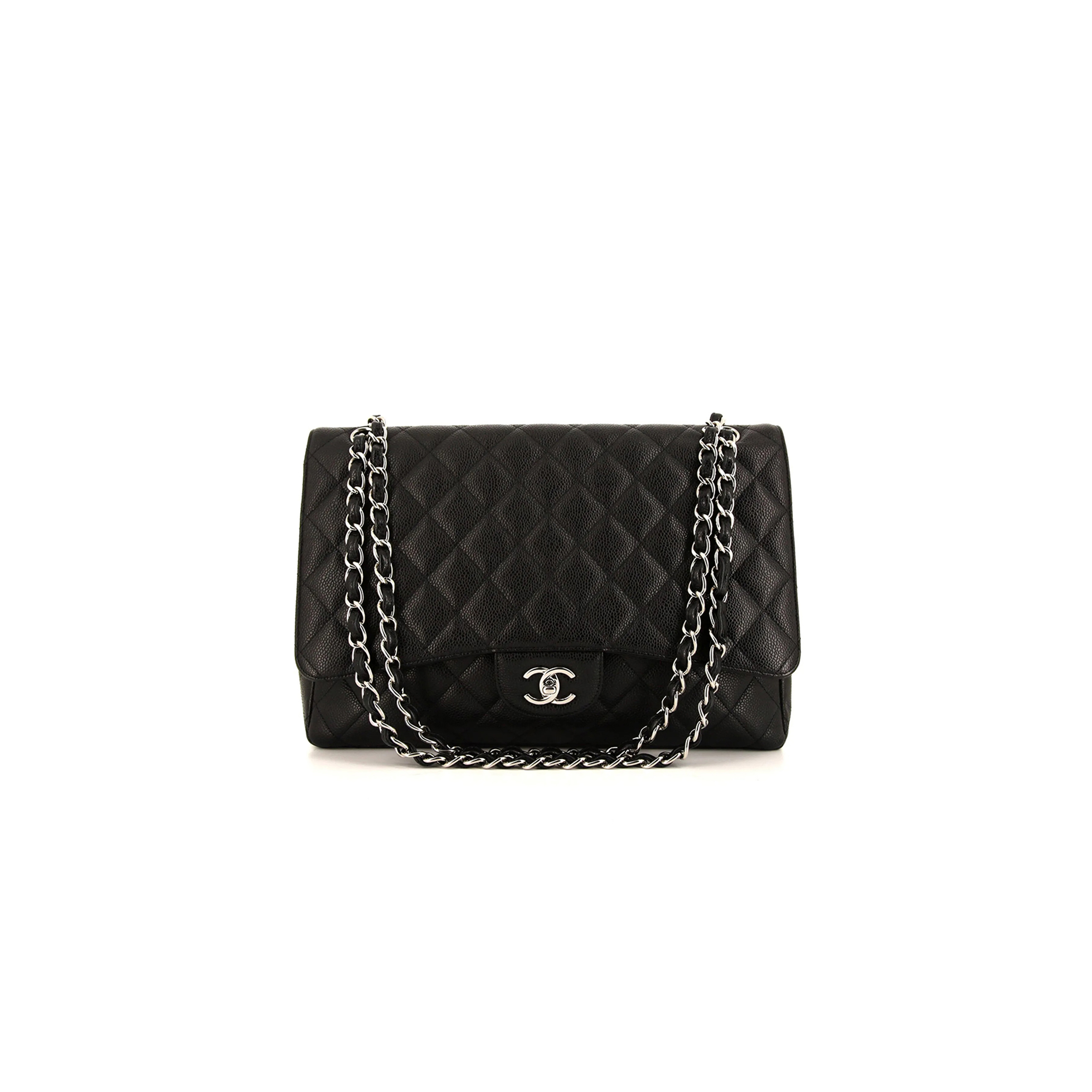 Ch*el master jumbo classic caviar extra large double flap shoulder bag 239627 (33*23*10cm)